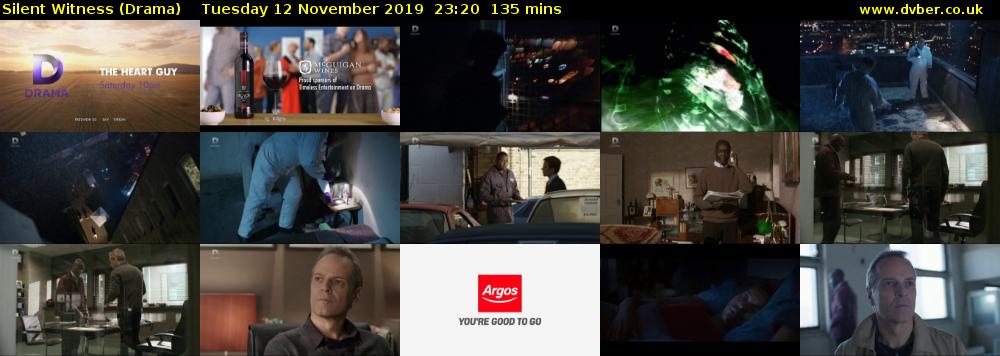 Silent Witness (Drama) Tuesday 12 November 2019 23:20 - 01:35