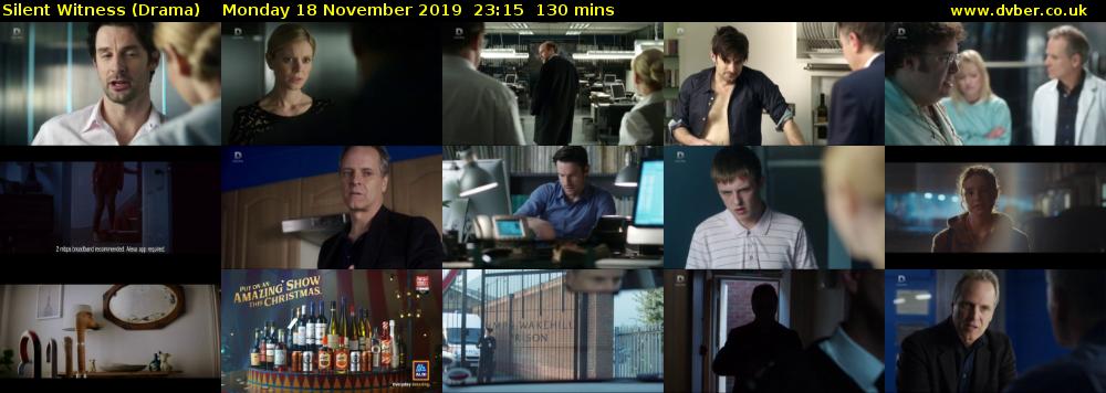 Silent Witness (Drama) Monday 18 November 2019 23:15 - 01:25