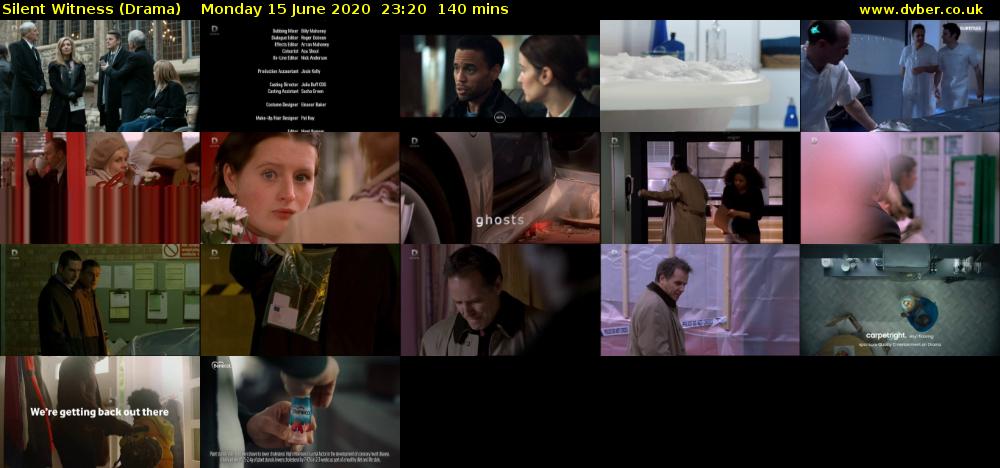 Silent Witness (Drama) Monday 15 June 2020 23:20 - 01:40