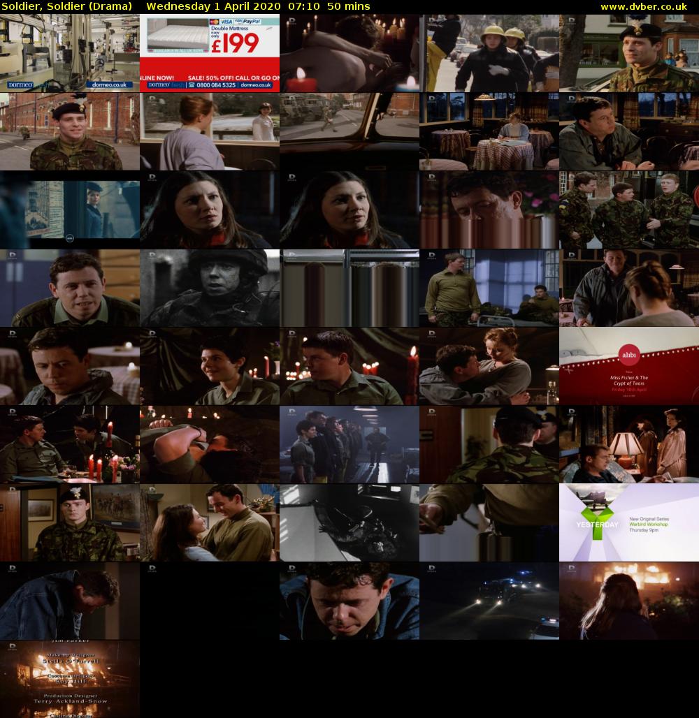 Soldier, Soldier (Drama) Wednesday 1 April 2020 07:10 - 08:00