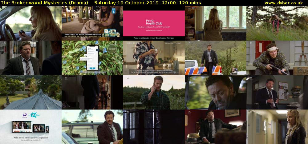 The Brokenwood Mysteries (Drama) Saturday 19 October 2019 12:00 - 14:00