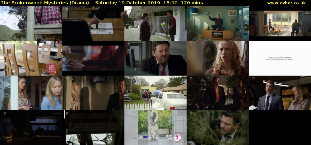 The Brokenwood Mysteries (Drama) Saturday 19 October 2019 18:00 - 20:00