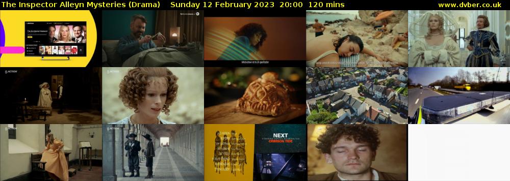 The Inspector Alleyn Mysteries (Drama) Sunday 12 February 2023 20:00 - 22:00