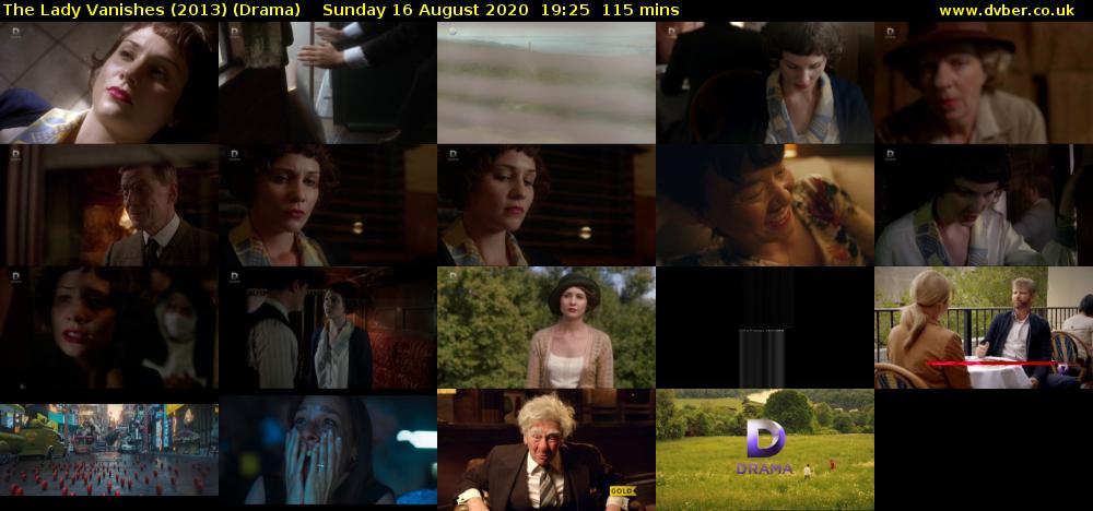 The Lady Vanishes (2013) (Drama) Sunday 16 August 2020 19:25 - 21:20