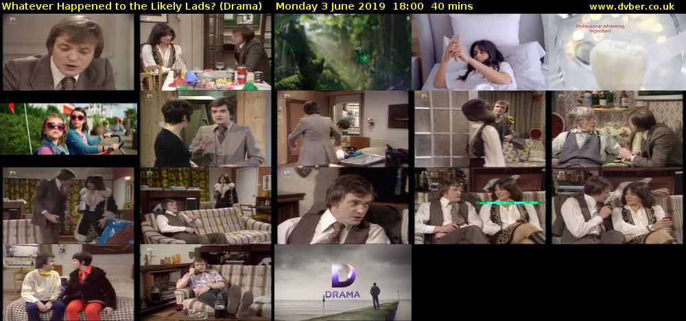 Whatever Happened to the Likely Lads? (Drama) Monday 3 June 2019 18:00 - 18:40