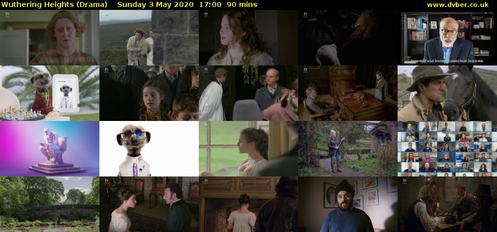 Wuthering Heights (Drama) Sunday 3 May 2020 17:00 - 18:30
