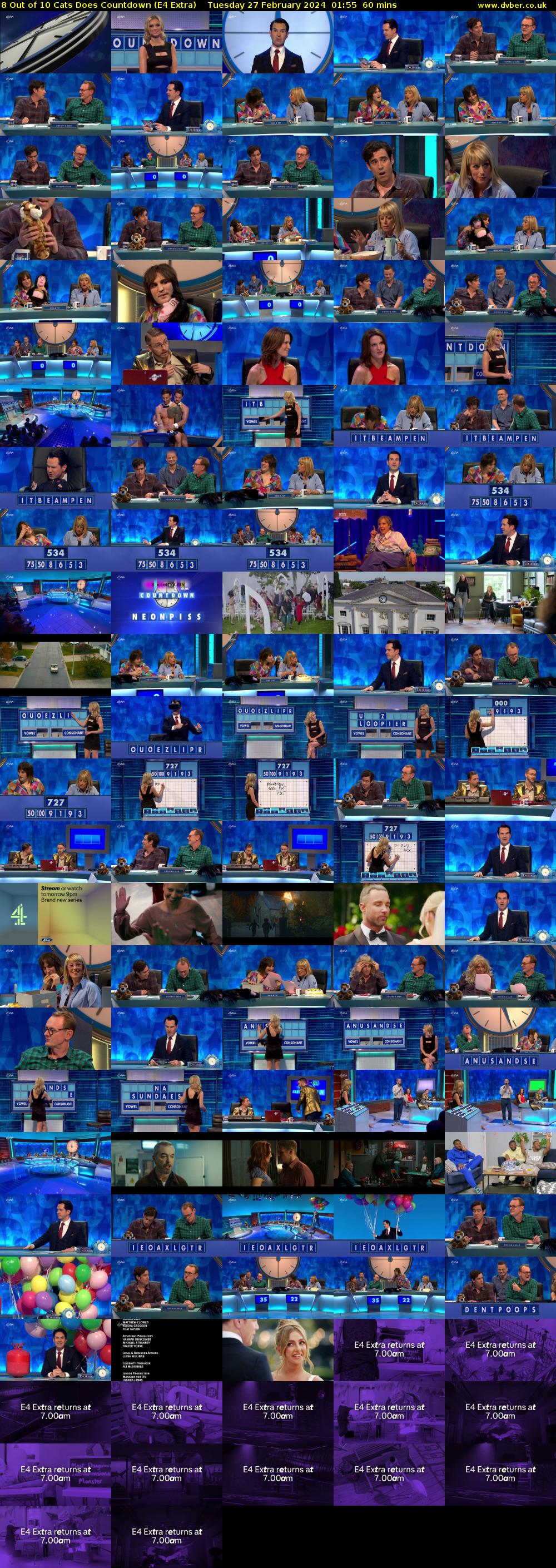 8 Out of 10 Cats Does Countdown (E4 Extra) Tuesday 27 February 2024 01:55 - 02:55