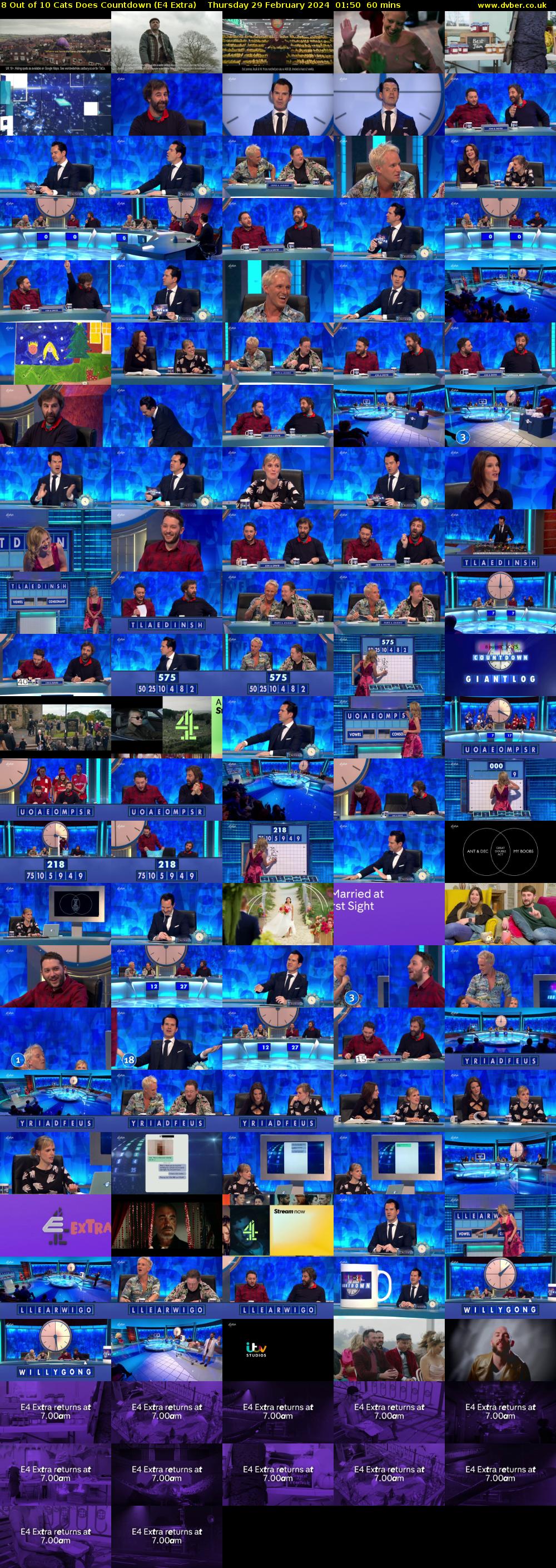 8 Out of 10 Cats Does Countdown (E4 Extra) Thursday 29 February 2024 01:50 - 02:50