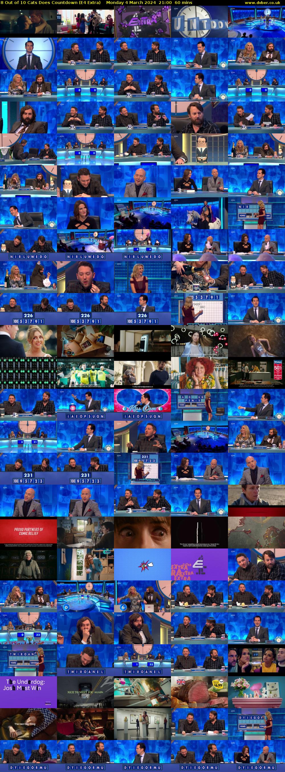 8 Out of 10 Cats Does Countdown (E4 Extra) Monday 4 March 2024 21:00 - 22:00