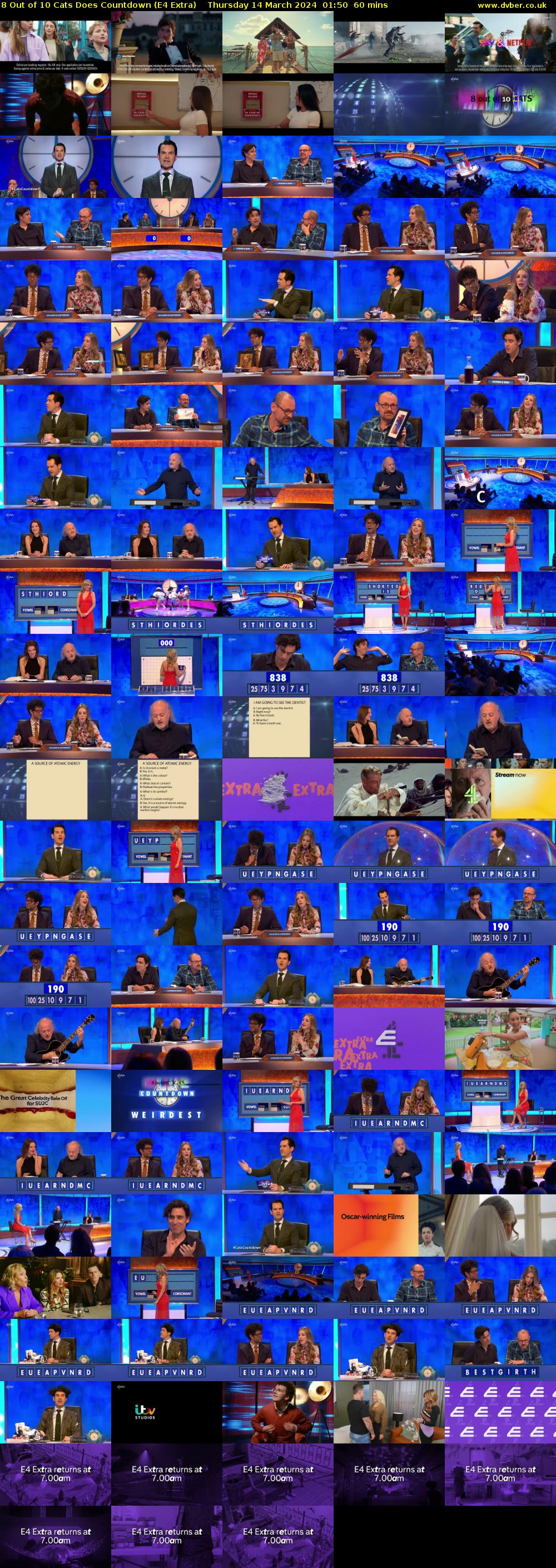8 Out of 10 Cats Does Countdown (E4 Extra) Thursday 14 March 2024 01:50 - 02:50