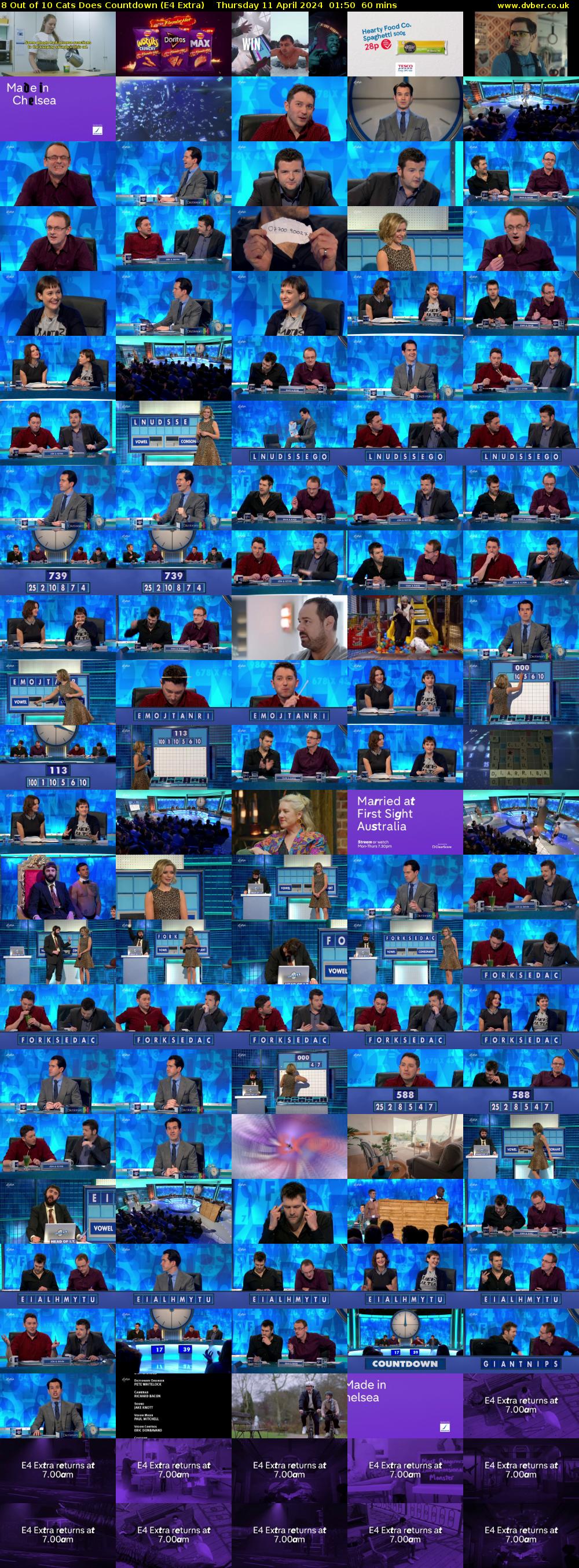 8 Out of 10 Cats Does Countdown (E4 Extra) Thursday 11 April 2024 01:50 - 02:50