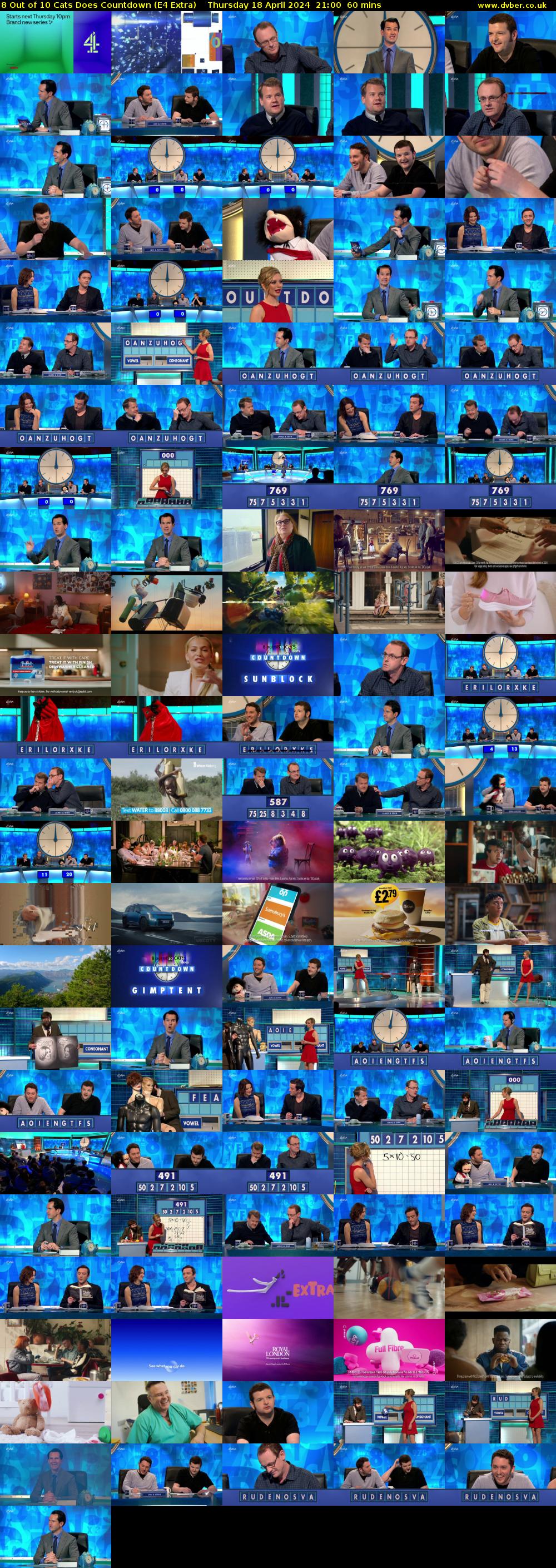 8 Out of 10 Cats Does Countdown (E4 Extra) Thursday 18 April 2024 21:00 - 22:00