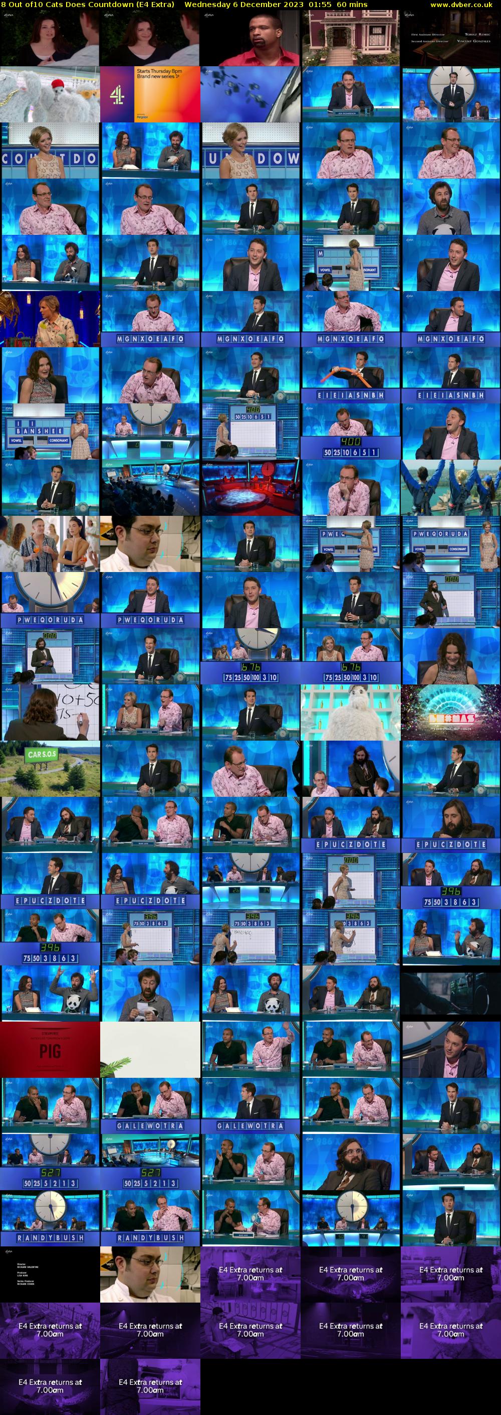 8 Out of10 Cats Does Countdown (E4 Extra) Wednesday 6 December 2023 01:55 - 02:55