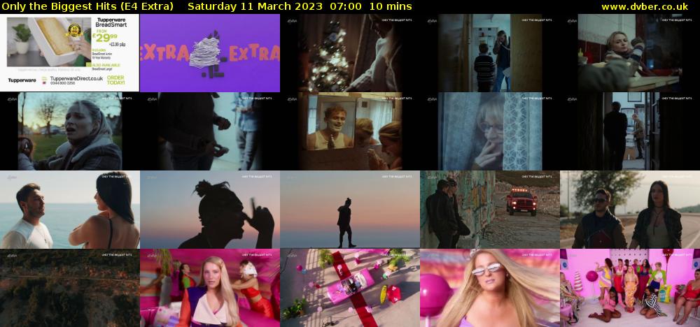 Only the Biggest Hits (E4 Extra) Saturday 11 March 2023 07:00 - 07:10
