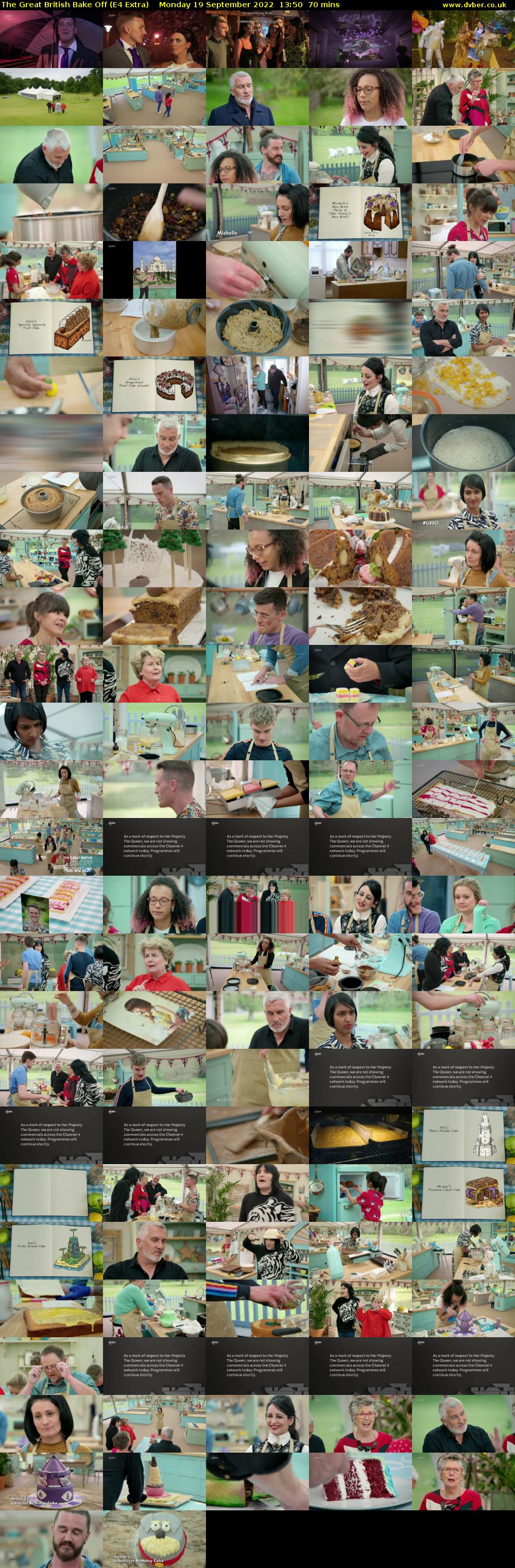 The Great British Bake Off (E4 Extra) Monday 19 September 2022 13:50 - 15:00