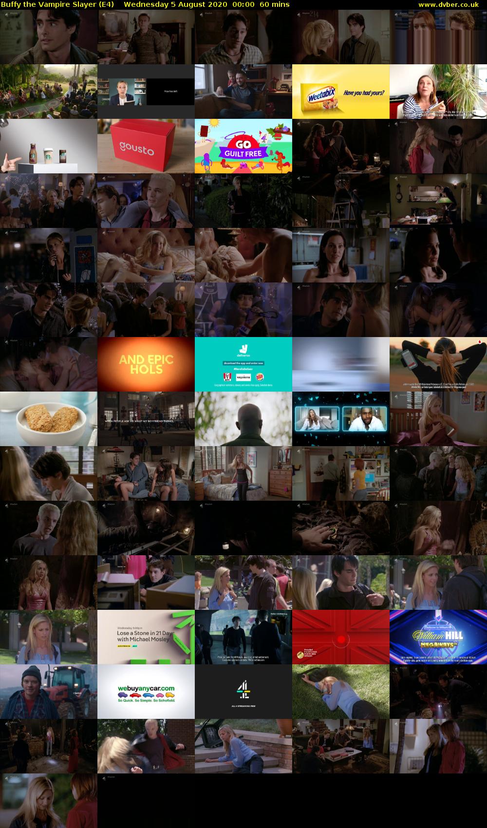 Buffy the Vampire Slayer (E4) Wednesday 5 August 2020 00:00 - 01:00