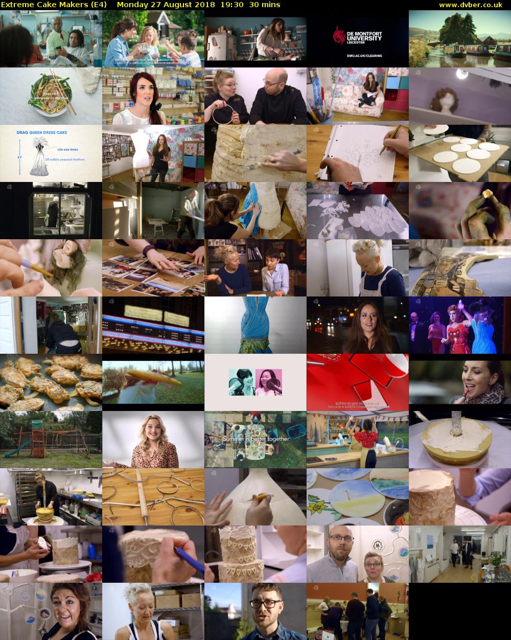 Extreme Cake Makers (E4) Monday 27 August 2018 19:30 - 20:00