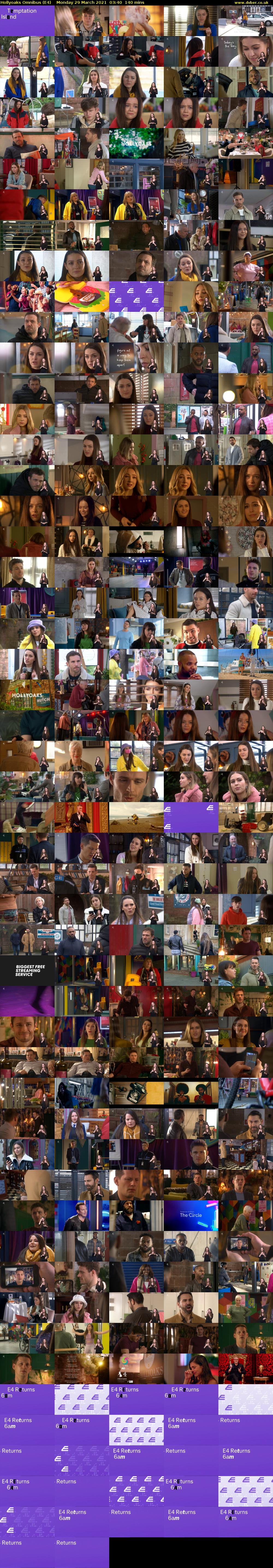 Hollyoaks Omnibus (E4) Monday 29 March 2021 03:40 - 06:00