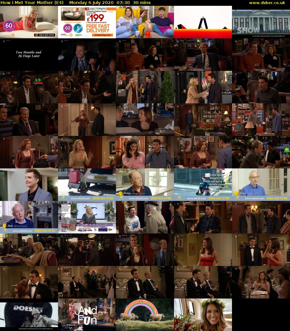 How I Met Your Mother (E4) Monday 6 July 2020 07:30 - 08:00