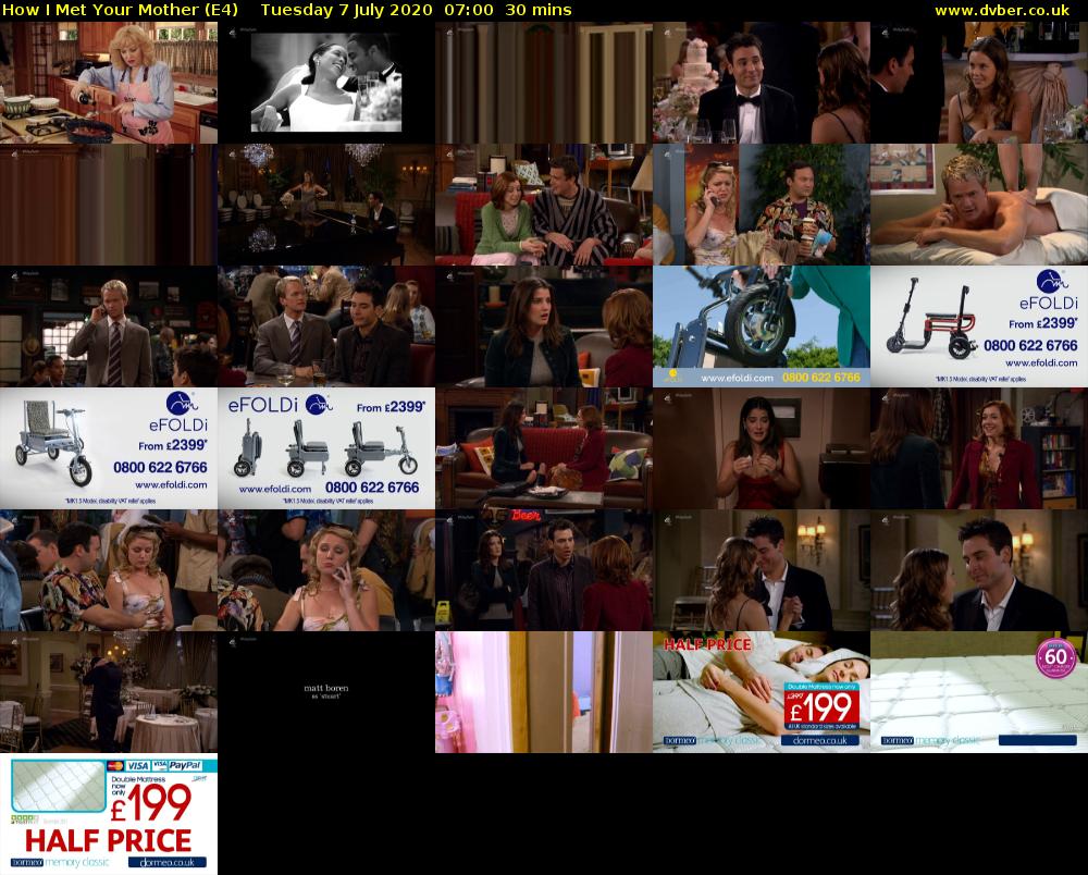 How I Met Your Mother (E4) Tuesday 7 July 2020 07:00 - 07:30
