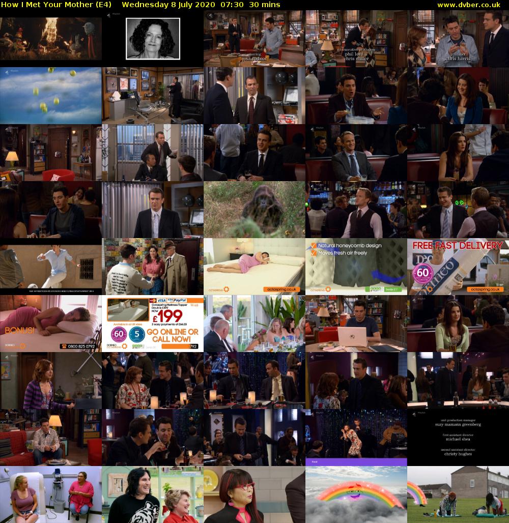 How I Met Your Mother (E4) Wednesday 8 July 2020 07:30 - 08:00