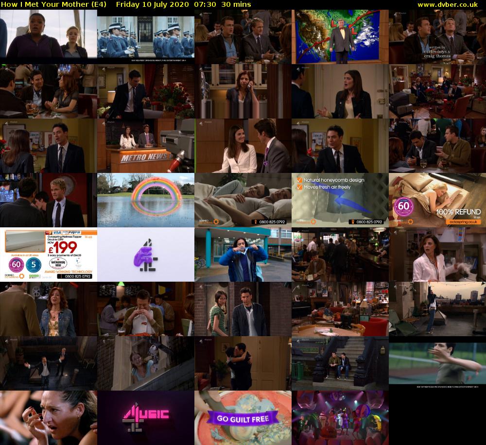 How I Met Your Mother (E4) Friday 10 July 2020 07:30 - 08:00