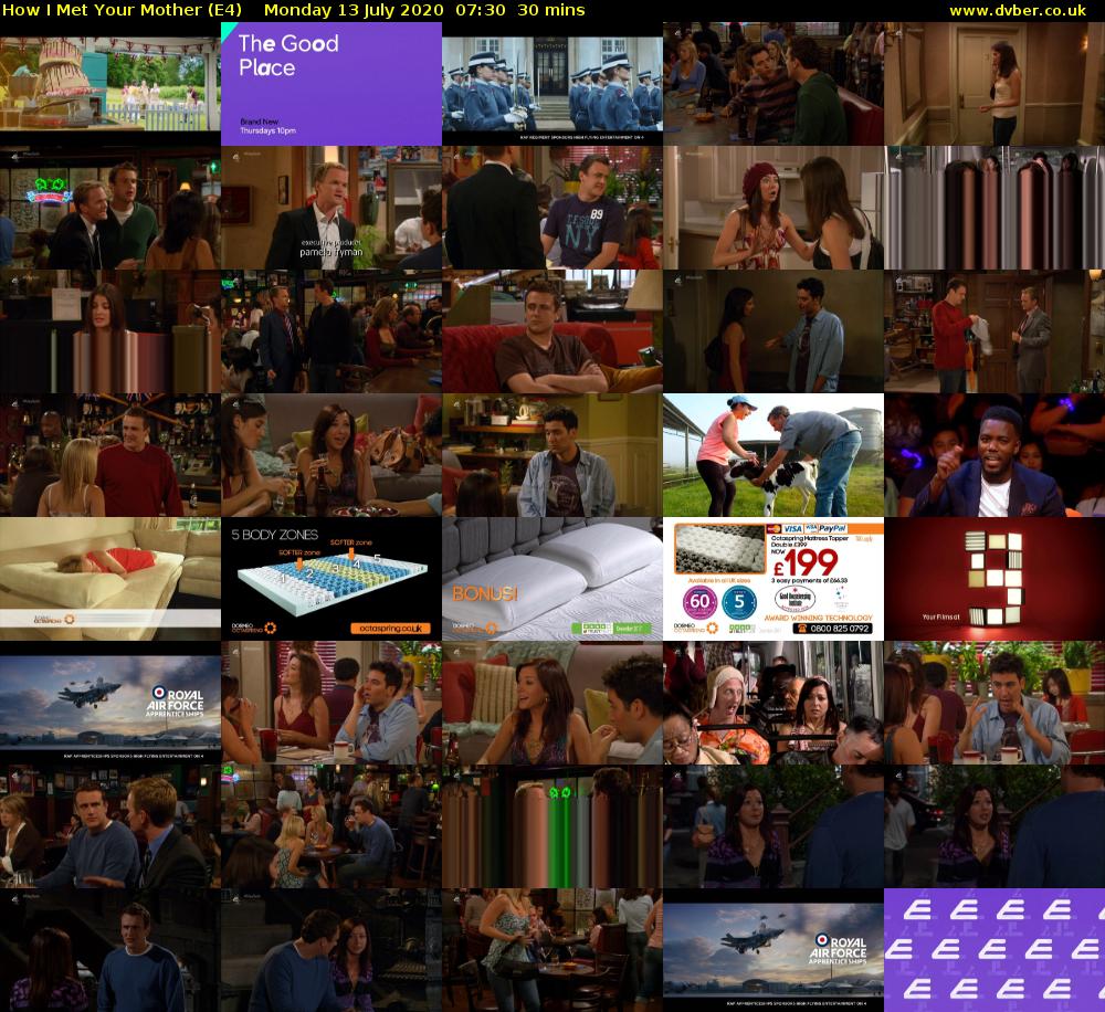 How I Met Your Mother (E4) Monday 13 July 2020 07:30 - 08:00