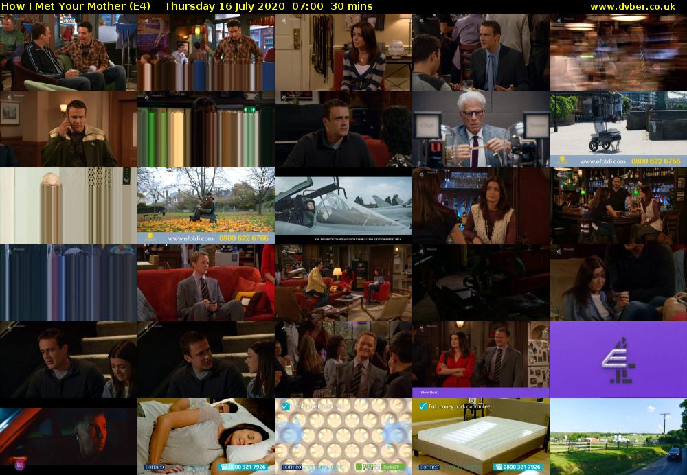 How I Met Your Mother (E4) Thursday 16 July 2020 07:00 - 07:30