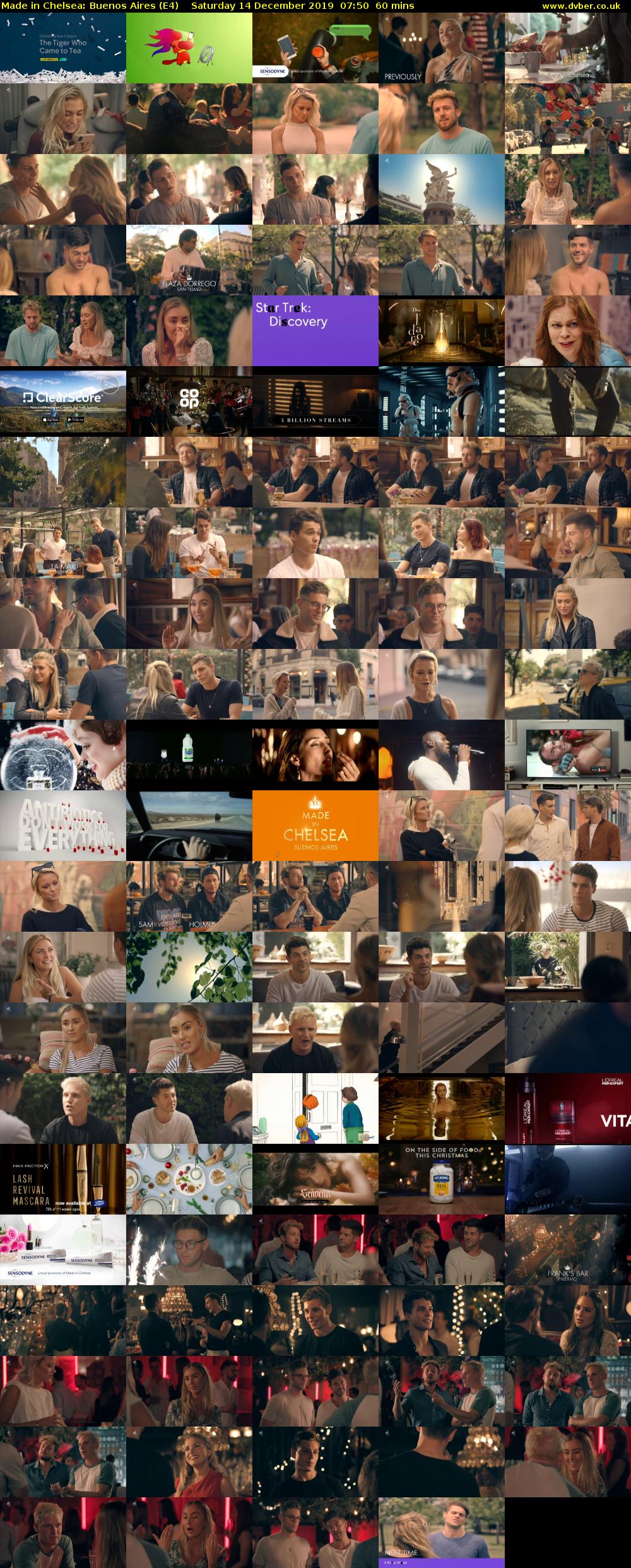 Made in Chelsea: Buenos Aires (E4) Saturday 14 December 2019 07:50 - 08:50