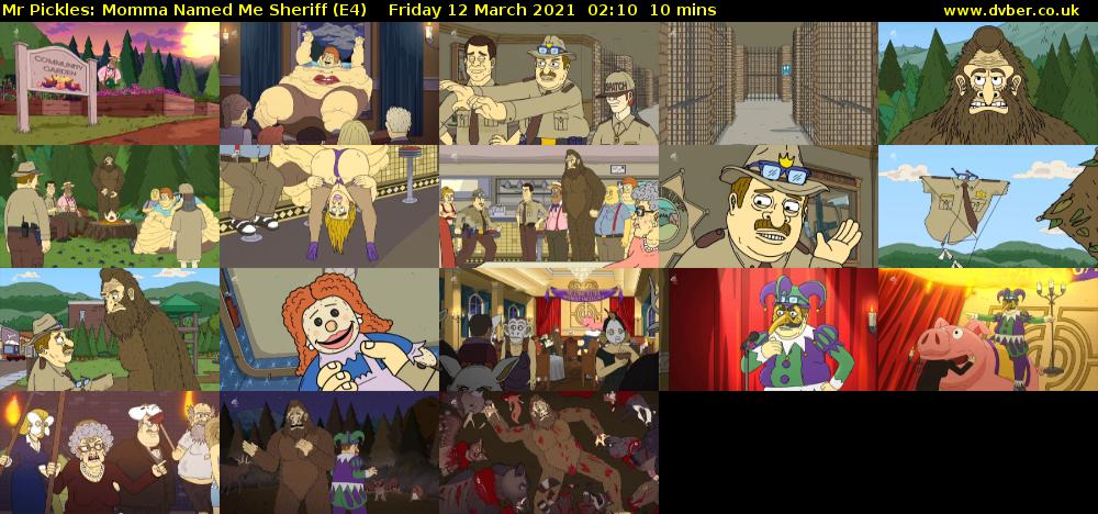 Mr Pickles: Momma Named Me Sheriff (E4) Friday 12 March 2021 02:10 - 02:20