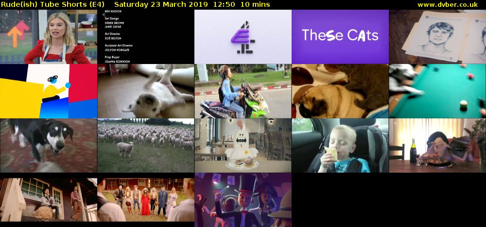 Rude(ish) Tube Shorts (E4) Saturday 23 March 2019 12:50 - 13:00