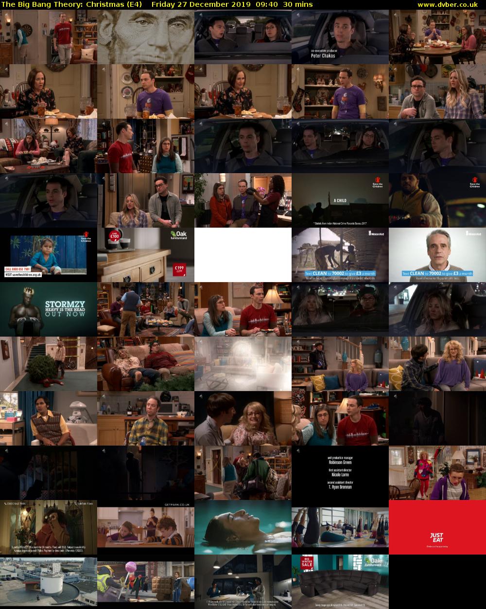 The Big Bang Theory: Christmas (E4) Friday 27 December 2019 09:40 - 10:10