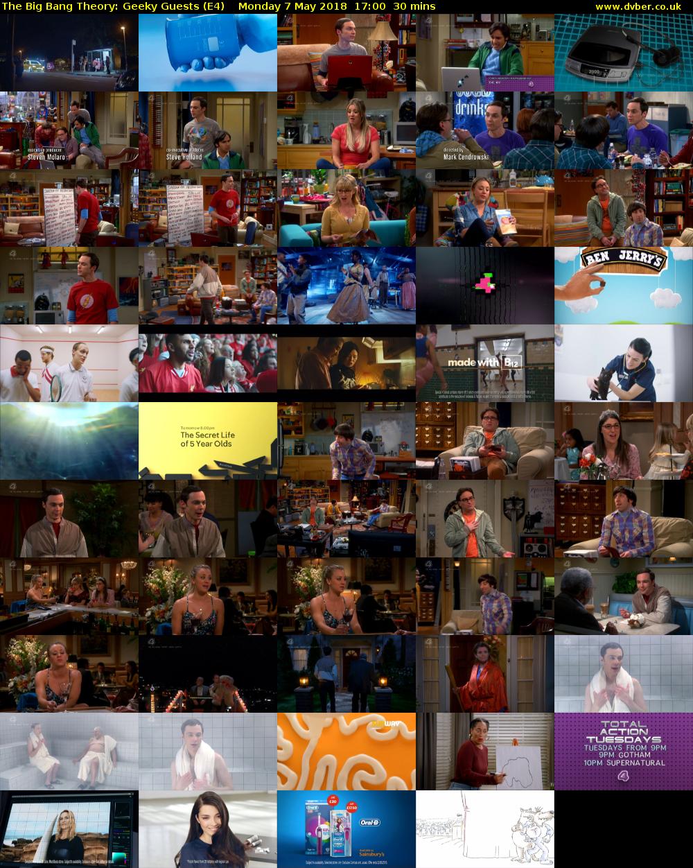 The Big Bang Theory: Geeky Guests (E4) Monday 7 May 2018 17:00 - 17:30