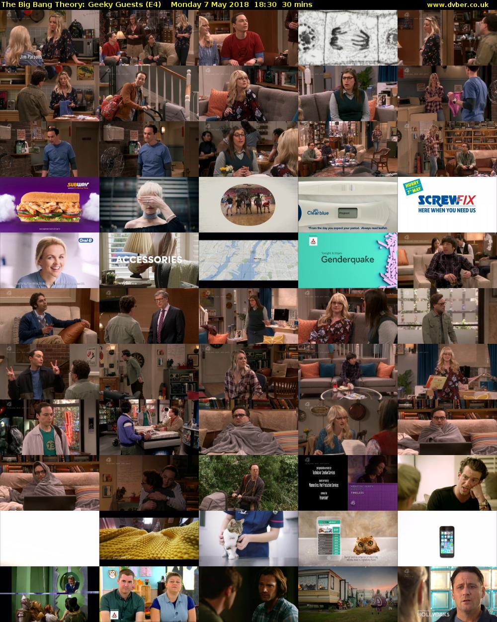 The Big Bang Theory: Geeky Guests (E4) Monday 7 May 2018 18:30 - 19:00
