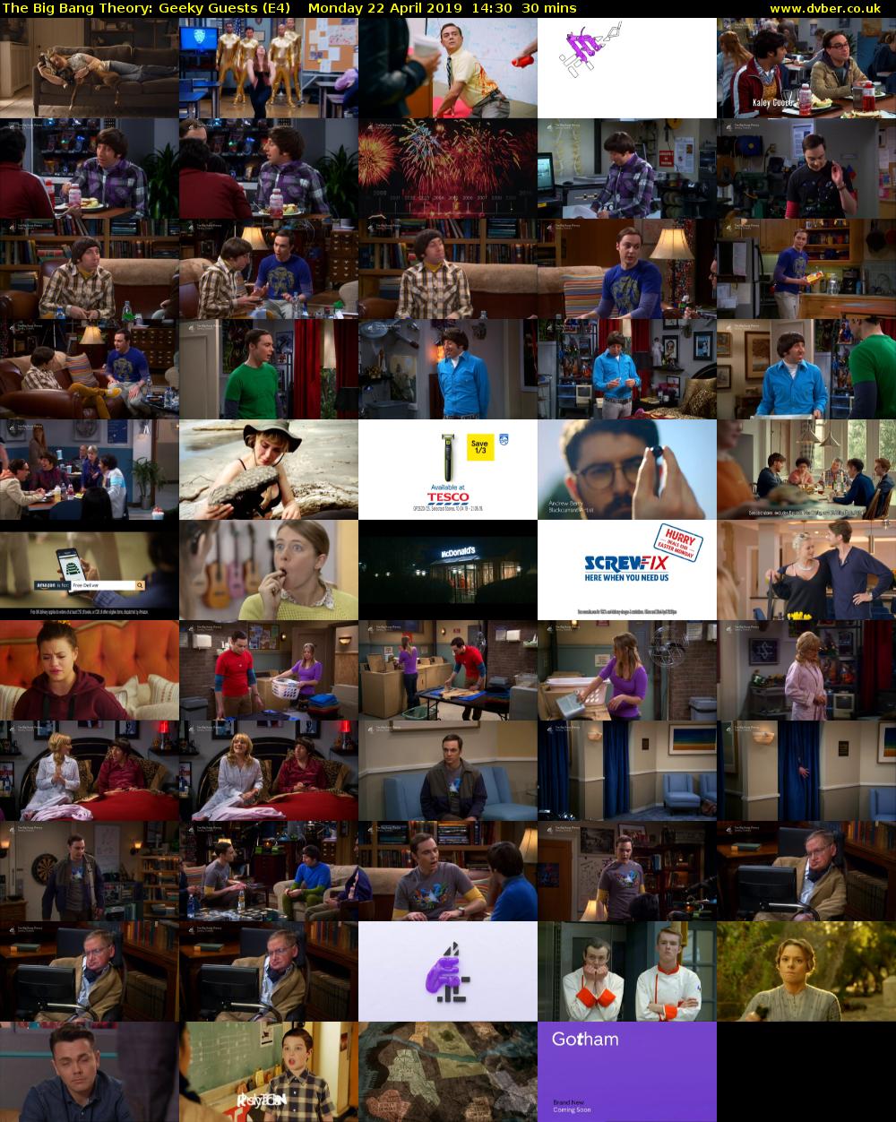 The Big Bang Theory: Geeky Guests (E4) Monday 22 April 2019 14:30 - 15:00