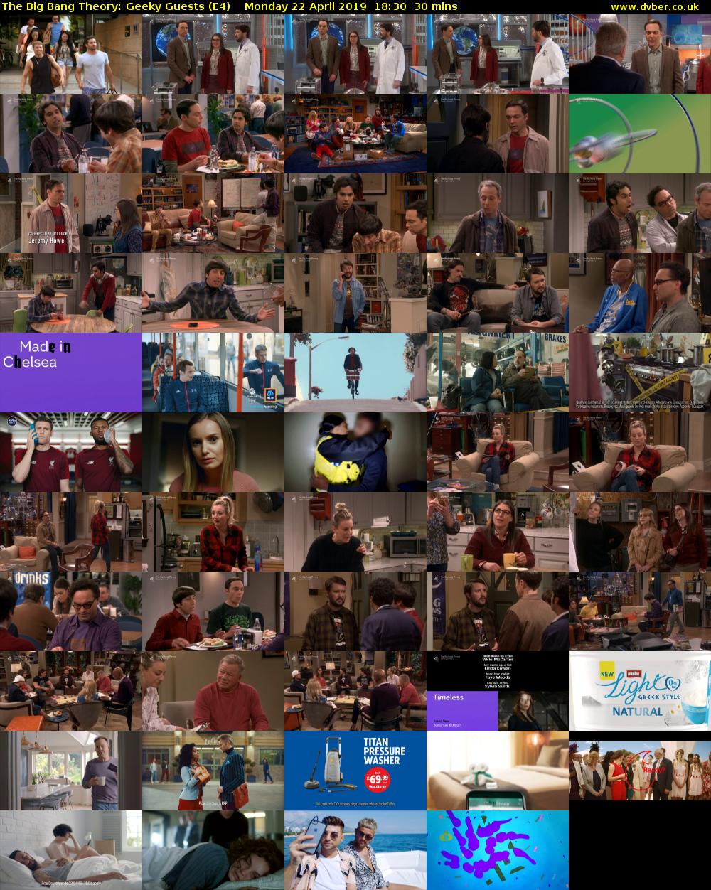 The Big Bang Theory: Geeky Guests (E4) Monday 22 April 2019 18:30 - 19:00