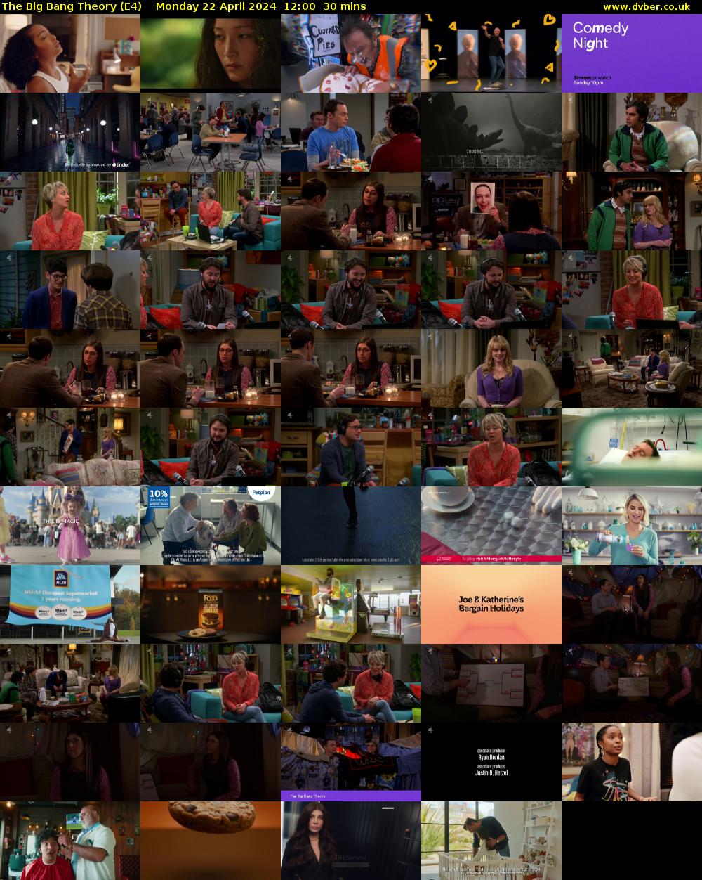 The Big Bang Theory (E4) Monday 22 April 2024 12:00 - 12:30
