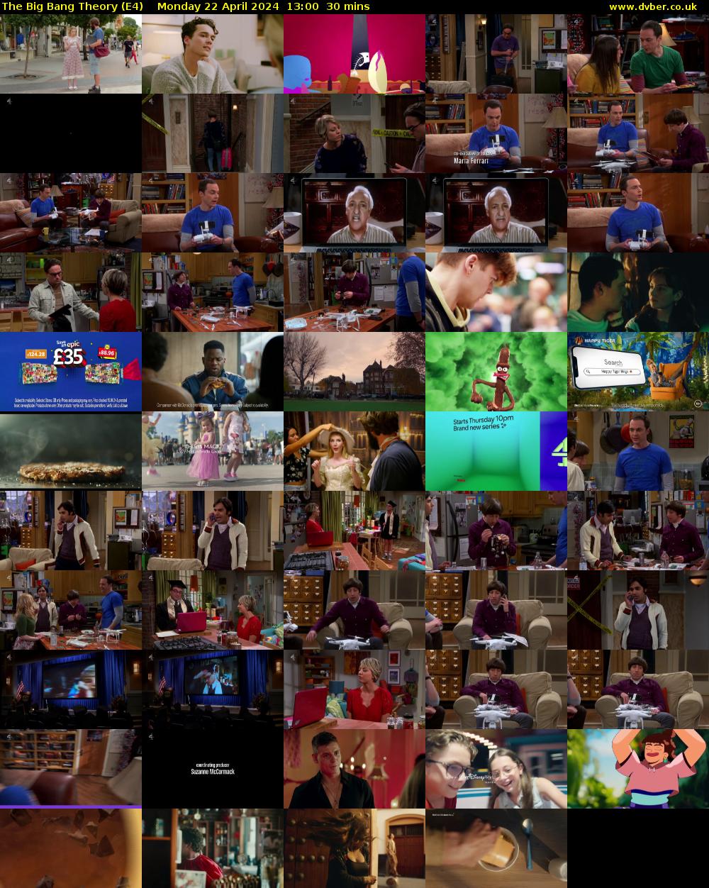 The Big Bang Theory (E4) Monday 22 April 2024 13:00 - 13:30