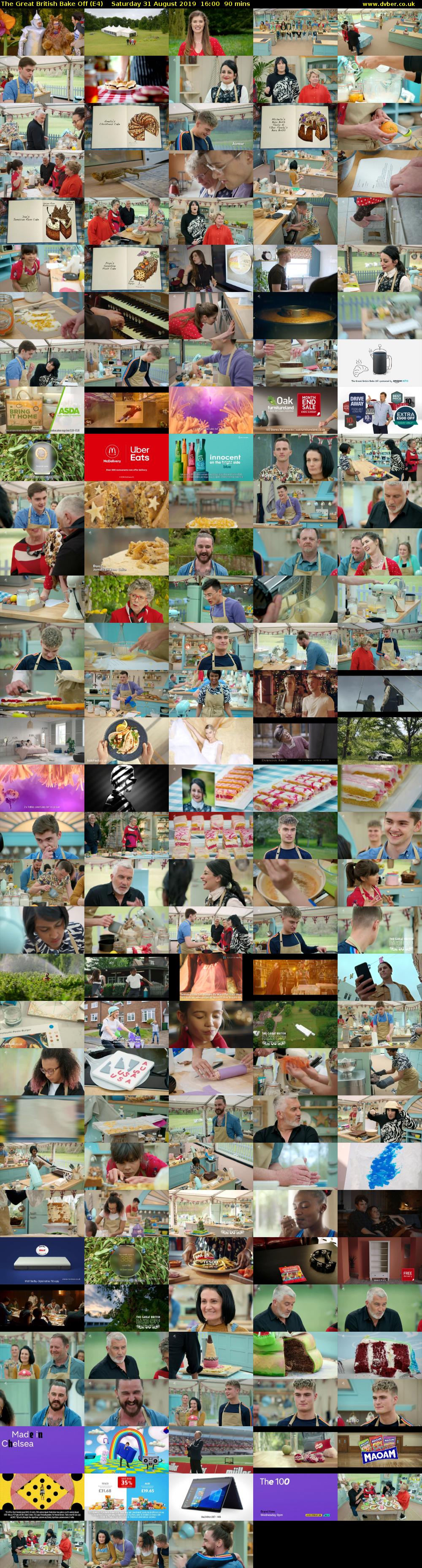 The Great British Bake Off (E4) Saturday 31 August 2019 16:00 - 17:30