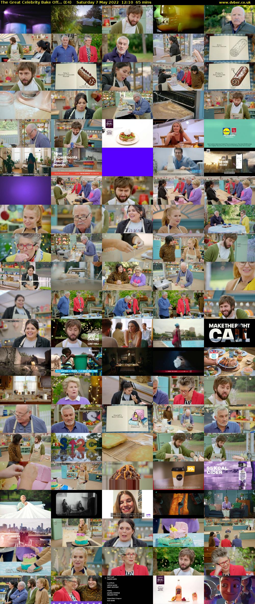 The Great Celebrity Bake Off... (E4) Saturday 7 May 2022 12:10 - 13:15