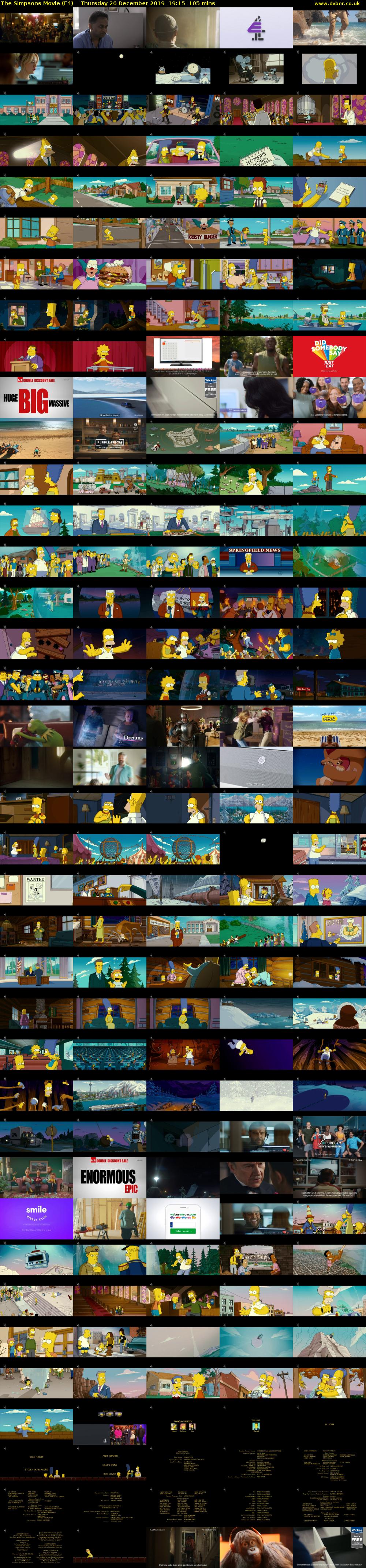 The Simpsons Movie (E4) Thursday 26 December 2019 19:15 - 21:00
