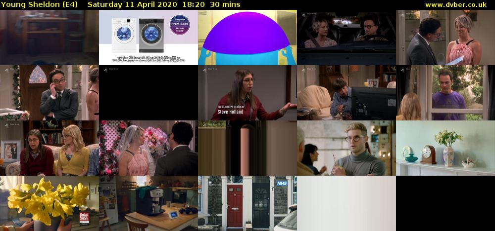 Young Sheldon (E4) Saturday 11 April 2020 18:20 - 18:50
