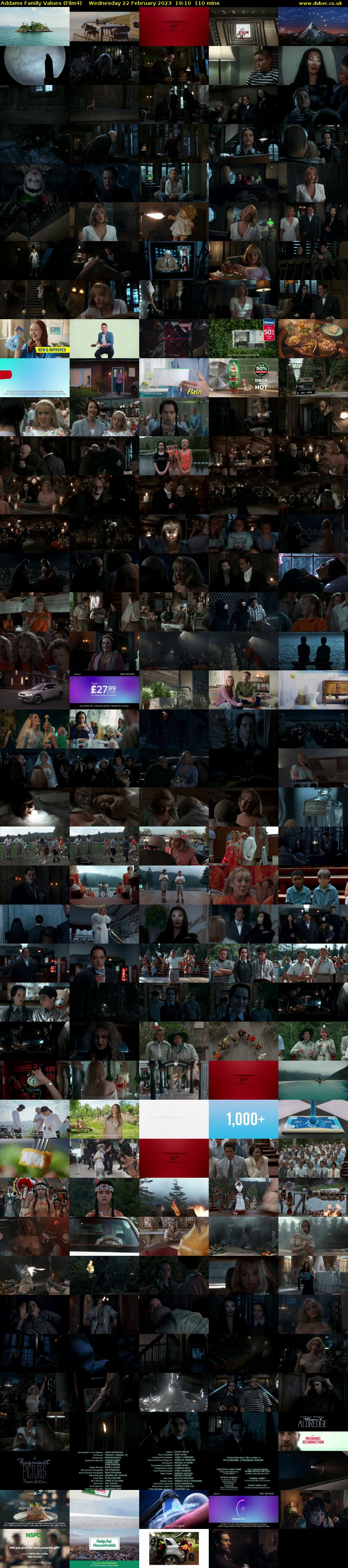 Addams Family Values (Film4) Wednesday 22 February 2023 19:10 - 21:00