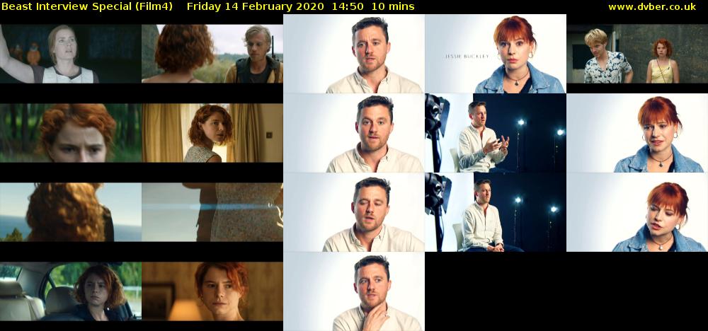 Beast Interview Special (Film4) Friday 14 February 2020 14:50 - 15:00