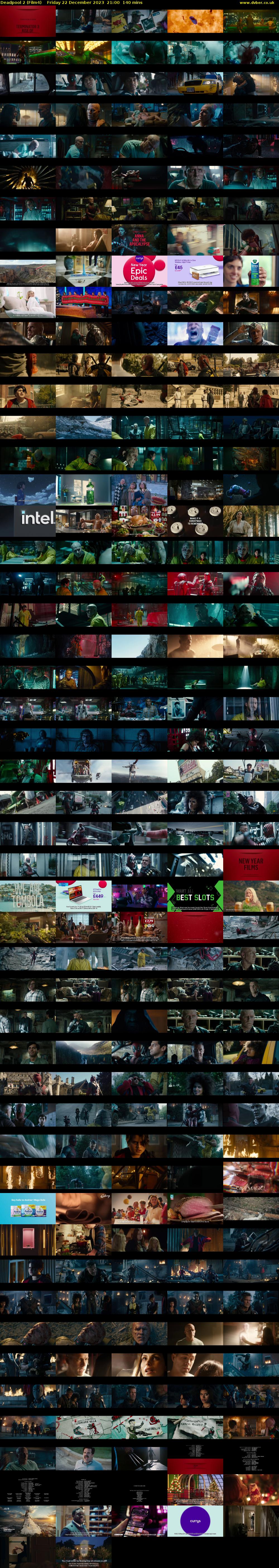 Deadpool 2 (Film4) Friday 22 December 2023 21:00 - 23:20