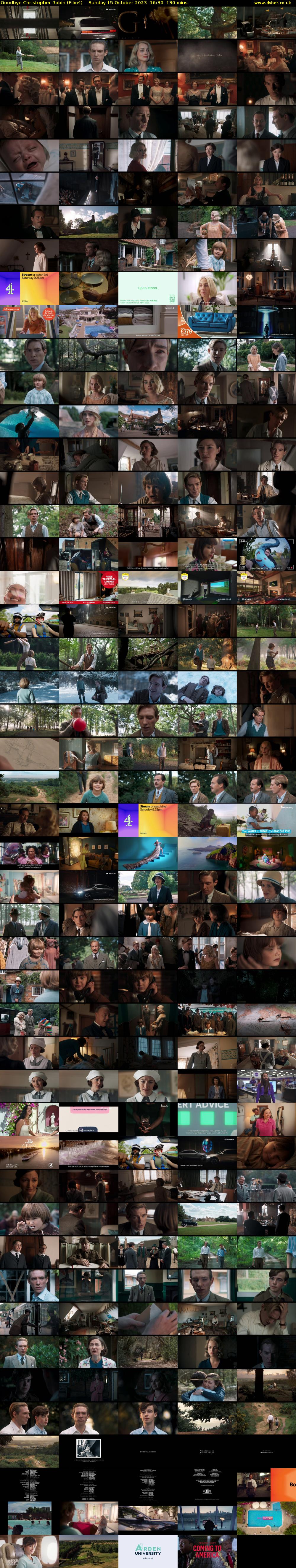 Goodbye Christopher Robin (Film4) Sunday 15 October 2023 16:30 - 18:40