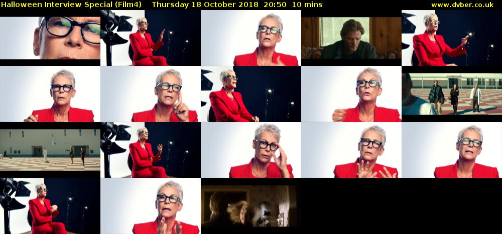 Halloween Interview Special (Film4) Thursday 18 October 2018 20:50 - 21:00