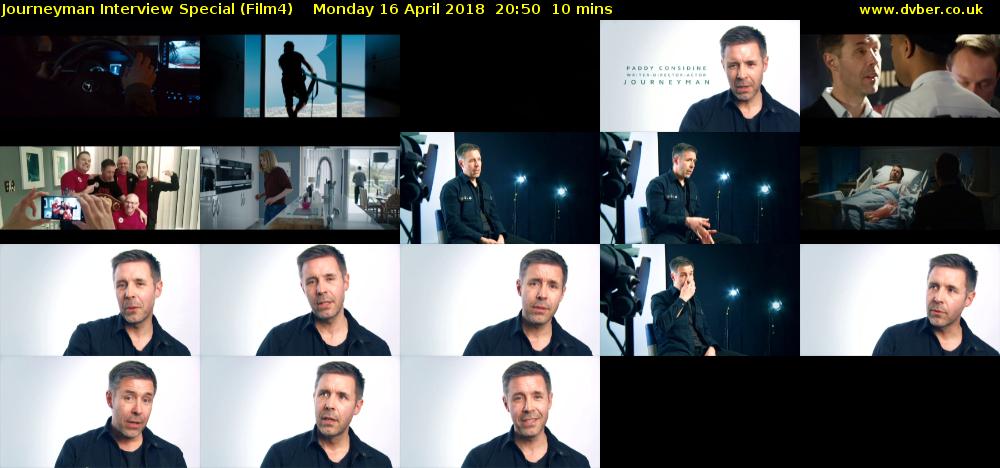 Journeyman Interview Special (Film4) Monday 16 April 2018 20:50 - 21:00