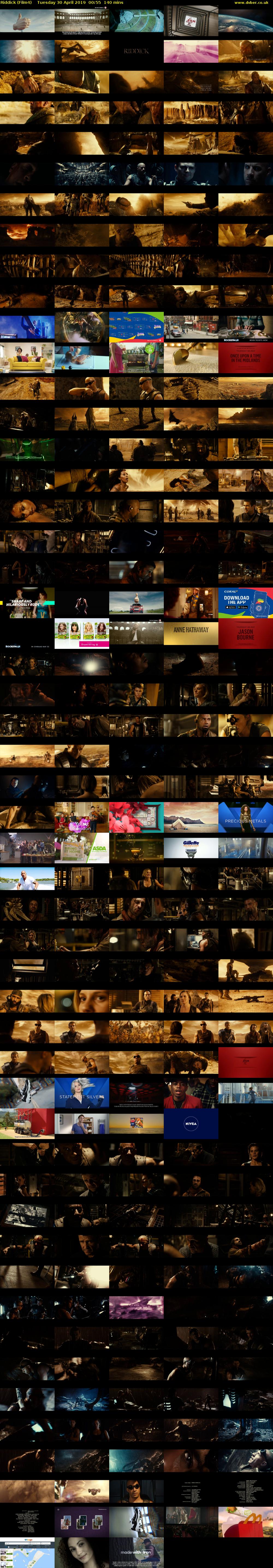 Riddick (Film4) Tuesday 30 April 2019 00:55 - 03:15