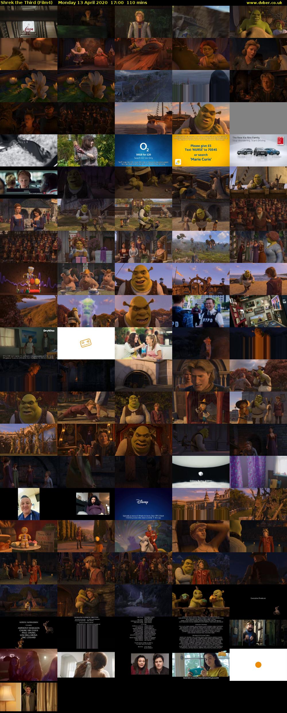 Shrek the Third (Film4) Monday 13 April 2020 17:00 - 18:50